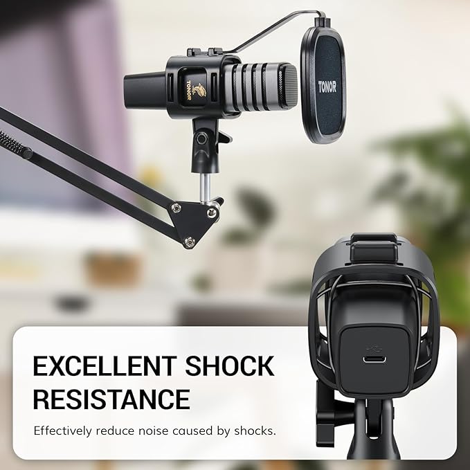 TONOR USB Microphone Kit, PC Podcast Recording Cardioid Condenser Computer Mic Set for Gaming, Streaming, Singing, Voice Over, YouTube, Studio Mic Bundle with Adjustable Arm Stand, TC30+