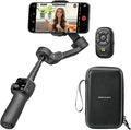 AOCHUAN Gimbal Stabilizer for iPhone w/Bluetooth Remote, 3-axis Phone Stabilizer w/7.8” Extension Rod, AI Face Tracking Smartphone Gimbal, EVA Protective Storage Bag w/Hand Strap, V8 KIT BK& B30