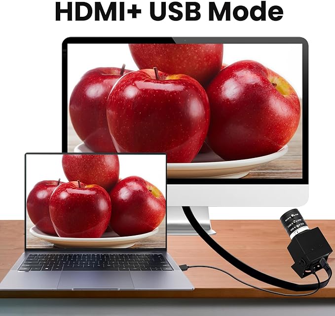 SVPRO 4K USB HDMI Camera Manual Zoom Webcam H.264 Close-ups Variable Focus External Computer Camera with USB and HDMI Dual Output for Laptop Tablet TV Monitor