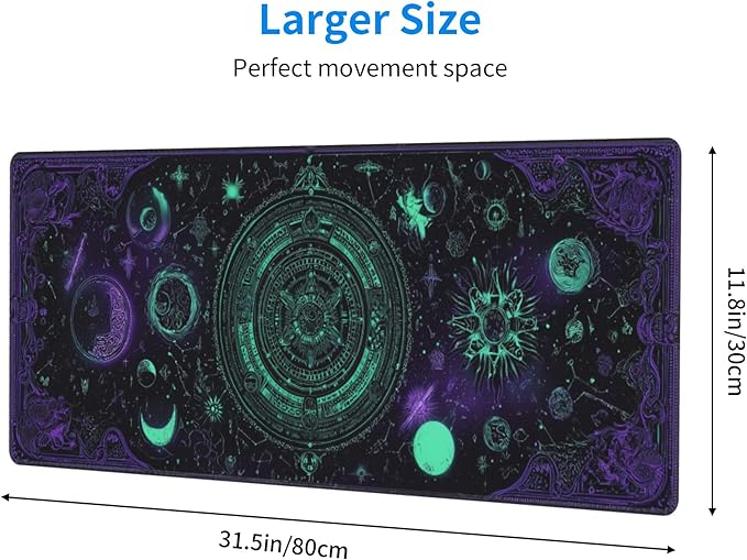 Goth Mouse Pad Extended Large Gaming Mouse Pad XL Stitched Edges for Gamer Home Office 31.5 X 11.8 Inch
