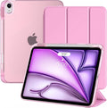 TiMOVO Case for iPad Air 11 Inch M4 2026/M3 2025/M2 2024, iPad Air 5th Generation 2022/4th Gen 2020 10.9 Inch with Pencil Holder, Stand Cover with Translucent Back, Auto Wake/Sleep, Flowers Pink