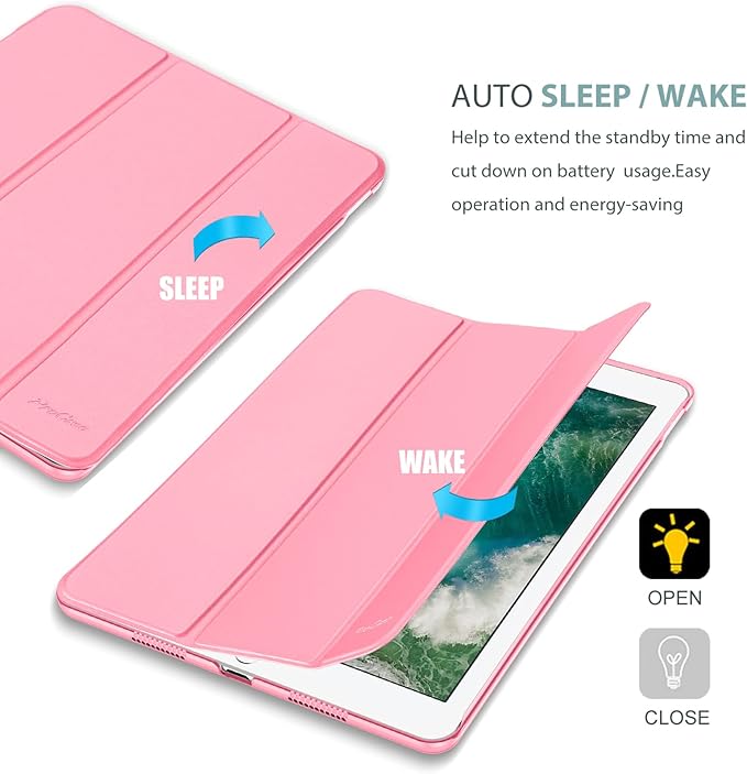 ProCase Smart Case for 10.5” iPad Air 3rd Generation 2019 / iPad Pro 2017, Slim Stand Cover with Translucent Frosted Back for iPad Air 3 -Melonpink
