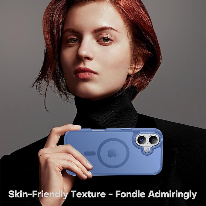 Newfuture Magnetic for iPhone 17 Case [Compatible with Magsafe] [Military Grade Drop Protection] Translucent Matte Anti-Scratch Shockproof Protective Phone Cover 6.3 Inch, Light Blue