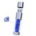 128GB Jewelry Crystal Lipstick USB Flash Drive,High Speed Memory Stick,Blue