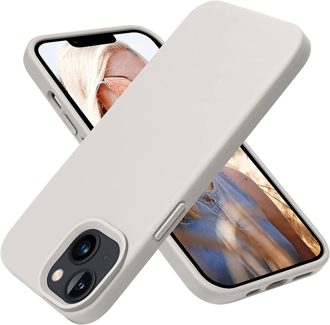 OTOFLY Designed for iPhone 13 Case, Silicone Shockproof Slim Thin Phone Case for iPhone 13 6.1 inch Stone