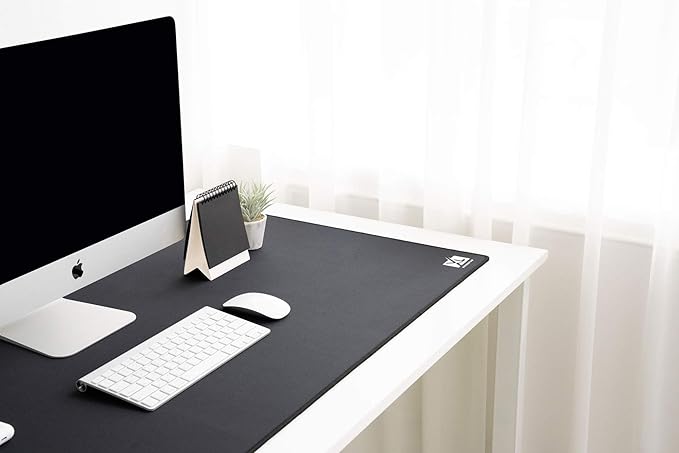 XL Mouse Pad - Big Desk Mouse Pad Extra Large for Gaming(60'' x 30'') - Super Thick Giant Mousepad for Full Desk with Rubber Base (Black, 4XL)