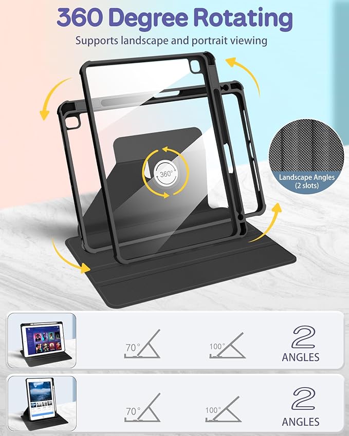 Uppuppy for iPad 9th/8th/7th Generation Case for iPad Air 3rd/ Pro 10.5” Case - 360 Rotating Stand Folio Smart Cover with Pencil Holder for Women, Western Cowboy for Apple Tablet 7/8/9 Gen 10.2 inch