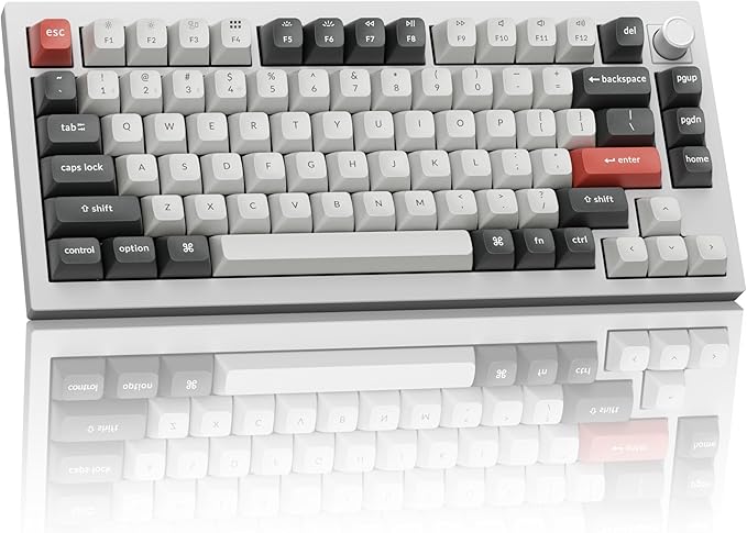 Keychron Q1 Ultra 8K 75% Wireless Mechanical Keyboard, Aluminum Hot-Swappable RGB, Banana Switch, 82 Keys, 600h Battery Life, 2.4GHz/Bluetooth/Wired, ZMK Programmable, Mac Windows Linux – White