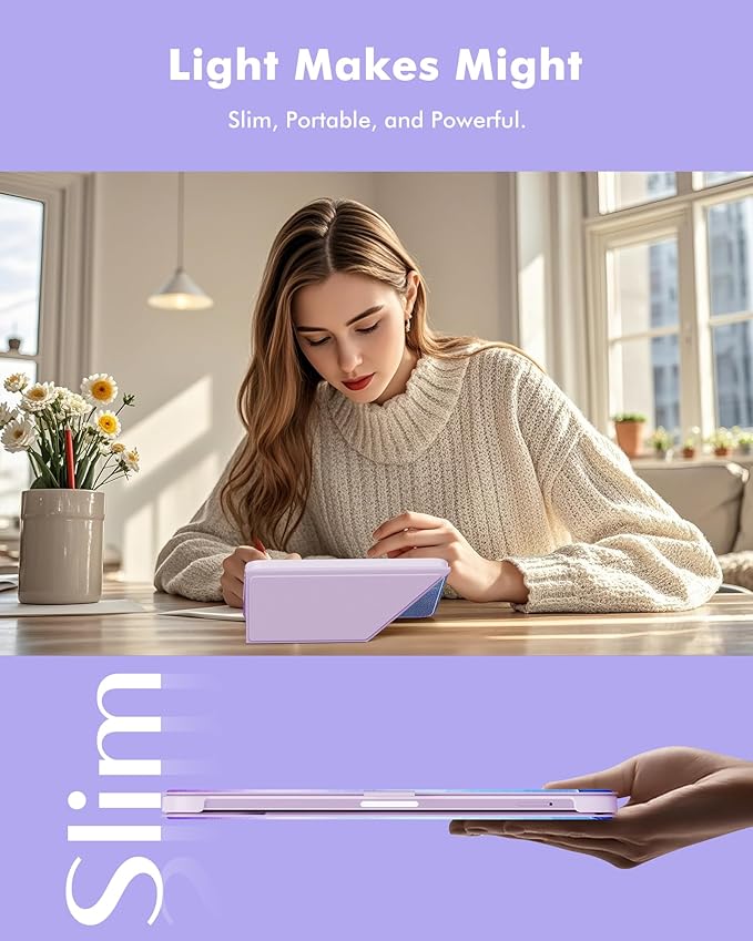 INFILAND Case for iPad mini 7 (A17 Pro) 2024 / iPad mini 6 2021, Slim Foldable Book-Style Cover with Pencil Holder, Multi-Angle Magnetic Stand,Protective Case with Auto Wake/Sleep (Blue Marble)