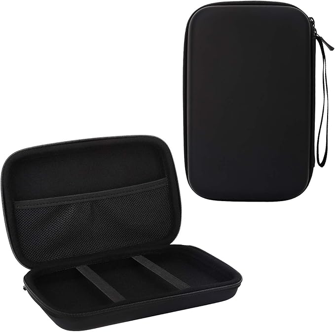 MoKo 7-Inch GPS Carrying Case, Portable Shockproof EVA Hard Shell Protective Pouch Travel Storage Bag for Car GPS Navigator Garmin/Tomtom/Magellan Devices with 7" Display - Black