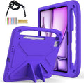 Cute Kids Case for iPad Air 13" M4 M3 M2 2026 2025 2024/ Pro 13 Inch M5 M4 Cover 2025 2024, iPad Pro 12.9 Case 2022/2021/2020/20218, Soft EVA Handle Cover with Shoulder Strap Stand, Purple