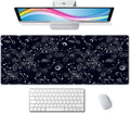 Desk Mat, Big Desk Pad, XL Extended Gaming Mouse Pad, Large Mouse Pad for Desk Rubber Base Mousepad with Stitched Edges, Keyboard Mouse Mat for Work, Game, Office, Home - Space Galaxy Constellation