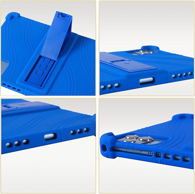 ATOOZ for ROWT 10.1 inch Tablet Case,Soft Silicone Case for ROWT A10/SVITOO Tab 10/Aiprotablet C20e/ZONKO D115/MB1001 10.1 inch Tablet with Stand (Blue)