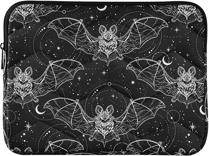 Bat Halloween Laptop Sleeve 13 inch Cute Laptop Bag 14 inch Waterproof Computer Bag for Women Laptop Accessories Computer Cover Bag for Tablet Men