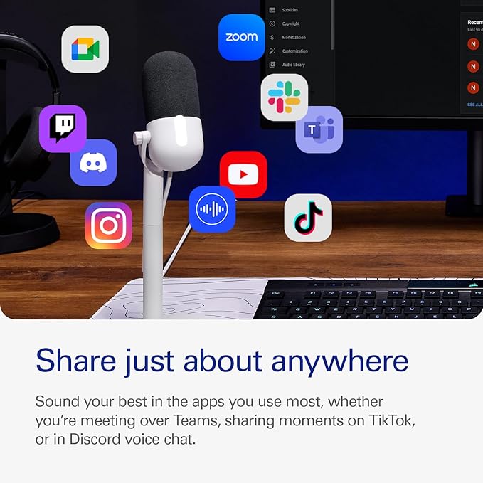 Elgato Wave Neo – USB Condenser Microphone, Tap to Mute, for Gaming, Streaming, Meetings, Voice Recording on Teams/Zoom/OBS/Twitch/YouTube & more, Plug-’n-Play, Works on Laptop, PC, Mac, iPad, iPhone