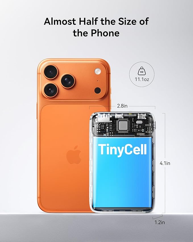 INIU Portable Charger, Smallest 22.5W 20000mAh USB C in & Out Power Bank Fast Charging, PD 3.0+QC 4.0 LED Display Phone Battery Pack Compatible with iPhone 17 16 15 14 Pro Samsung S24 Google iPad etc