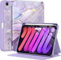 Supveco Case for iPad mini 7 (A17 Pro) 2024/iPad Mini 6 2021 8.3 Inch with Pencil Holder-[Auto Wake/Sleep],Slim Protective Case with Soft TPU Back Cover for iPad mini 7th/6th Generation-Lilac
