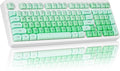 ZORNHER ZH980 Foundation Mechanical Keyboard,95% Green Creamy Keyboard with Number Pad,Girly Gaming Keyboard Full Size,Cute Jelly MOA Round Translucent Clear Keycaps,Creamy Sounding Linear Switches