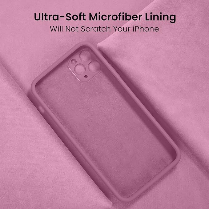 FireNova Designed for iPhone 13 Pro Max Case, Silicone [Camera Protection] Phone Case, Soft Anti-Scratch Microfiber Lining Inside, 6.7 inch, Lilac Purple