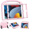 YIHE Kids Case for iPad 9th/8th/7th Generation, iPad Pro 10.5 & Air 3, Shockproof Protective Cover with Handle Stand & Screen Protector for 10.2/10.5 Inch iPads, Light Pink