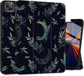 Tuiklol Case for iPad Pro 12.9 inch Generation 6th/5th/4th/3rd 2022 2021 2020 2018 Release - Built in Pencil Holder Slim Protective Stand Back Cover with Auto Wake/Sleep iPad Cover,Green Celestial