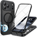 BERFY for iPhone 17 Pro Case, Compatible with MagSafe, Built-in Glass Screen Protector, Camera Protection, Shockproof Full Body Phone case 6.3", Clear Black