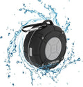 Portable Shower Speaker, IPX7 Waterproof Wireless Outdoor Speaker with HD Sound, 2 Suction Cups, Built-in Mic, Hands-Free Speakerphone for Bathroom, Pool, Beach, Hiking, Bicycle(Grey)
