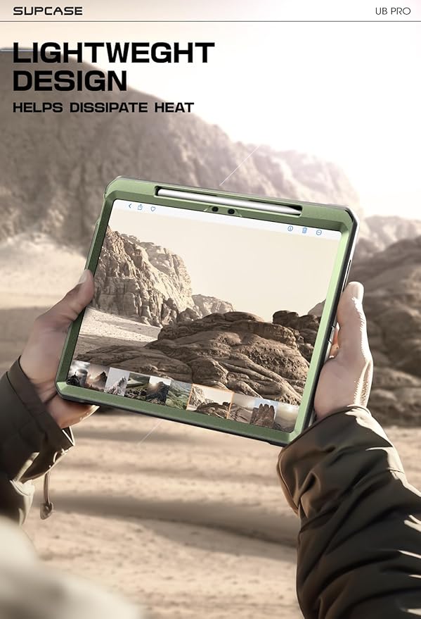 SUPCASE for iPad Air 13 Inch Case M4/M3/M2 (2026/2025/2024) with Pencil Holder (Unicorn Beetle Pro), [Built-in Screen Protector & Stand] [Military-Grade Protection] Cover for iPad Air 13 Inch, Guldan