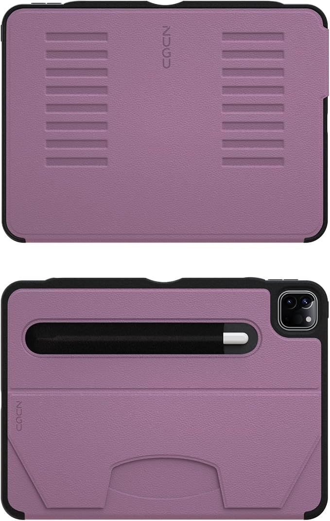 Zugu Case for iPad Pro 11 (M4/M5) 2024/2025, Slim Protective Cover with Apple Pencil Holder, Auto Wake/Sleep, Multiple Viewing Angles, iPad Pro 11 Inch Cover, Phone Protector, Berry Purple