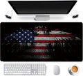 31.5x11.8 Inch Non-Slip Long Extended Large Gaming Mouse Pad with Stitched Edges XL Laptops Keyboard Mouse Mat(USA Eagle)