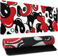 Japanese Anime Geometric Gaming Mouse Pad XL 31.5x11.8 Inch Red Black White Japanese Mouse Mat Desk Mat Extended Large Mousepad With Non-Slip Rubber Base Stitched Edge Mousepad for Work Gaming Desktop