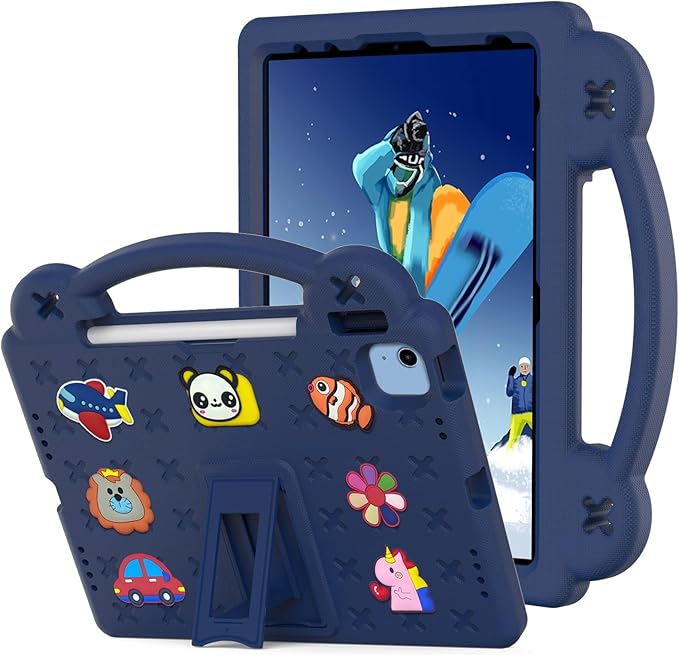 AKABEILA Compatible with Apple iPad (2026)(2025) 11 inch/iPad 10 2022 10.9 inch/Pro 11 2018/2020/iPad Air 4 2020 10.9 inch/Air 5 2022 10.9 inch/Pro 11 2021/2022 Tablet Case, Kids Gift Navy Blue