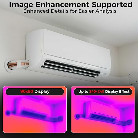 USB-C Thermal Imaging Camera for Android, Plug-and-Play Infrared Imager, TISR 240×240 & 25Hz Smooth Scan, -4°F to 1022°F, Pocket-Sized Tool for Water Leak Detection, HVAC, Electrical & DIY Inspection