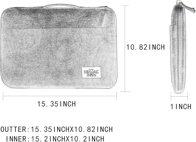 Kinmac 360° Protective Laptop Sleeve Case Bag Cover with Handle for MacBook Pro 16 inch,16 inch HP,Lenovo,Dell,ASUS,Acer Ultrabook and Business Laptop (Chinese Ink Flower)