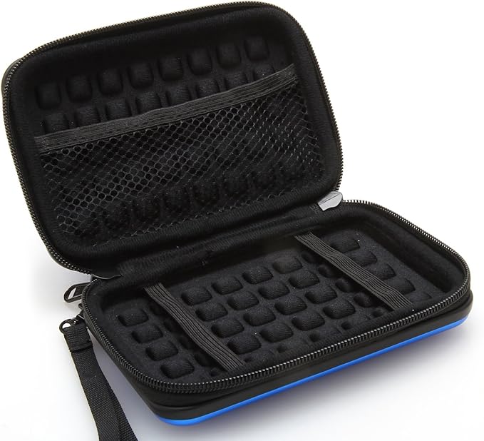 KAYOND Anti-Shock Silver Aluminium Carry Travel Protective Storage Case Bag for 2.5" Inch Portable External Hard Drive HDD USB 2.0/3.0 (Blue)
