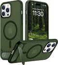 Magnetic Compatible with iPhone 14 Pro Case, [Built-in Invisible Kickstand][Compatible with MagSafe] [Military Grade Shockproof] Slim Translucent Matte Phone Case for iPhone 14 Pro 6.1"