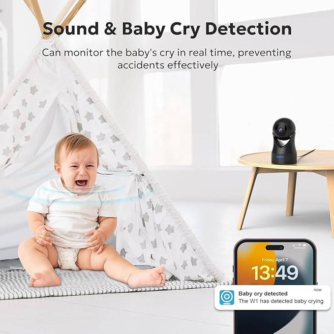 owltron Security Camera Indoor 2K, 360 Pan/Tilt Home Security Cameras with Motion Detection, Pet Cam WiFi with Phone App, Baby Monitor with Night Vision & Two Way Audio, 2 Pack