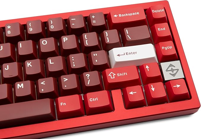 KEEBMONKEY WOBKEY Zen 65 65% Quick Release Wireless Mechanical Keyboard with RGB, CNC Aluminum Case, Hot-Swappable, VIA Support, BT/2.4G/USB-C Gaming Keyboard for Mac/Windows (Ultra Red)