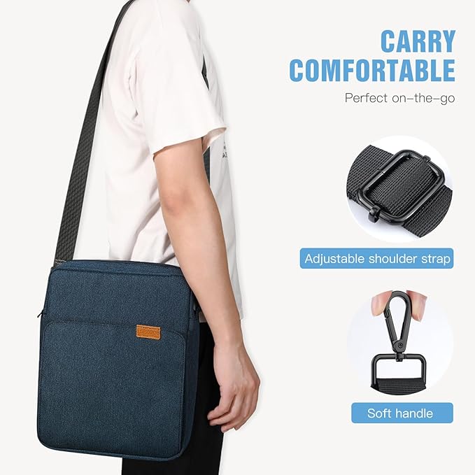 TiMOVO 9-11 Inch Tablet Sleeve Bag with Shoulder Strap for iPad 11-inch A16 2025, iPad 10th Gen. 10.9"/10.2", Galaxy Tab A9+/A11Plus 11", Indigo