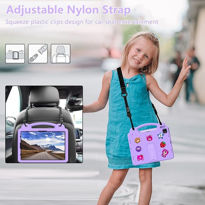 YRH Kids Case for iPad Air 13-in. M4/M3/M2 (2026/2025/2024), for iPad Pro 13-in. M5/M4 (2026/2024), for iPad Pro 12.9-in., Purple