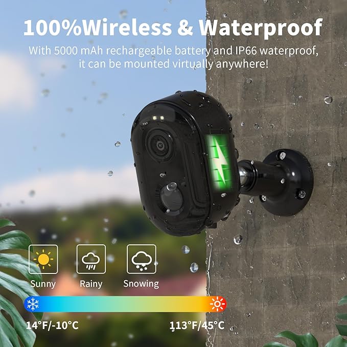Armorcope Security Cameras Wireless Outdoor, Battery Powered 2k Color Night Vision, AI Motion Detection,IP66 Weatherproof, 2-Way Talk, SD/Cloud Storage,Cameras for Home Security-2 Pack