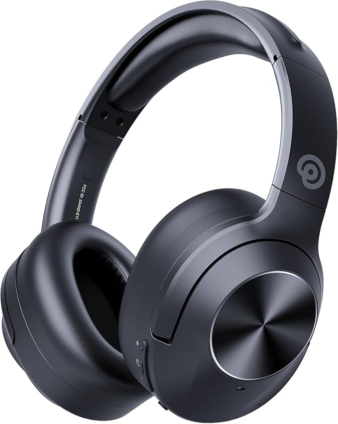 Vonaural Active Noise Cancelling Headphones, Upgraded Wireless Bluetooth Headphones Over Ear (Carbon Black)