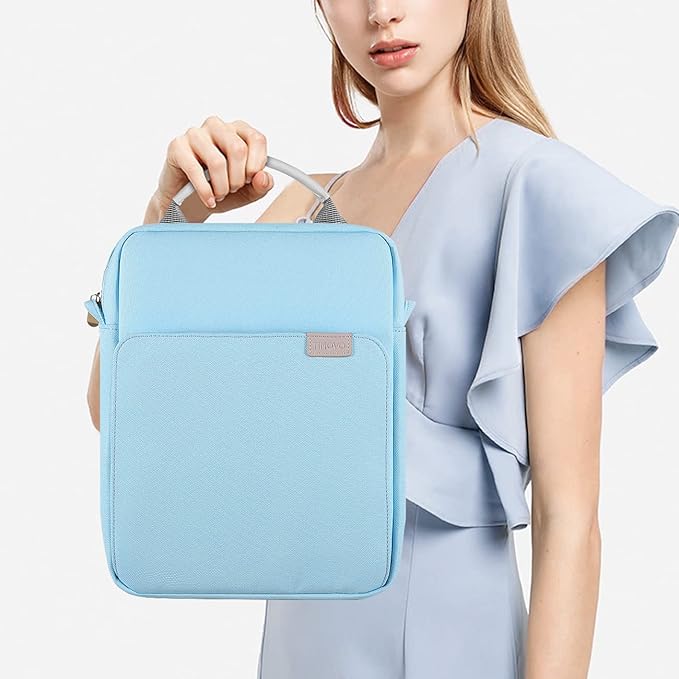 TiMOVO 9-11 Inch Tablet Sleeve Bag with Shoulder Strap for iPad 11-inch A16 2025, iPad 10th Gen. 10.9"/10.2", Galaxy Tab A9+/A11Plus 11", Light Blue