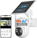 SANSCO 4G LTE Cellular Solar Security Camera Wireless Outdoor, Lifetime Free Unlimited Data, NO WiFi 2K Color Night Vision, PTZ 360 View, 2 Way Audio, Motion Detection, Built-in SIM Card, 64G TF Card
