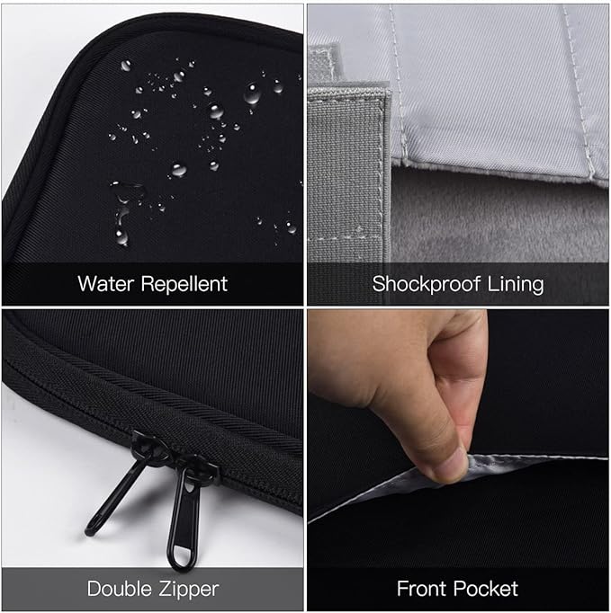 13 inch Surface Laptop Sleeve Case for Surface Laptop 7 13.8" & 13.5" Surface Laptop 6/5/4, Shockproof Protective Padded Carrying Travel Bag, Black