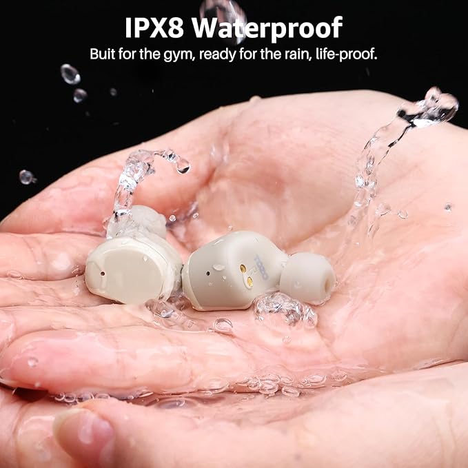 TOZO T6 Wireless Earbuds, Bluetooth 5.3 Ear Buds, Stereo Sound in Ear Headphones, 50 Hours Playtime, Wireless Charging Case, APP Customizable EQs, IPX8 Waterproof Earphones