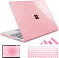 Case for 13.5" Microsoft Surface Laptop 5/4/3 with Metal Palm Rest ONLY 2019-2022 Release Models:1868/1951, Plastic Hard Shell Case with Keyboard Cover & Screen Protector, Sparkly Pink