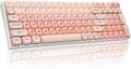 ZORNHER ZH100 Foundation Mechanical Keyboard,98% Pink Creamy Keyboard with Number Pad,Full Size Gaming Keyboard Cute,Jelly MOA Profile Round Keycaps,Creamy Sounding Linear Switches,PC Gaming