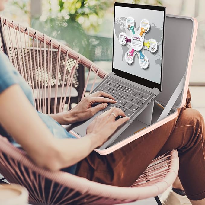 Smatree MS41T Hard EVA Protective Sleeve Case with Stand Compatible for 14 inch HP OmniBook Ultra Flip Next Gen AI PC/Ultra Flip Laptop 14, OmniBook 5/EliteBook X G1a/ZBook UltraG1a Next Gen AI, Pink