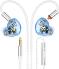 Vibes 202M Wired Earbuds - HiFi in Ear Monitor Headphones - Noise Isolating Ear Buds w/ Mic - Clear Sound, Deep Bass & Comfort-Fit Gaming Earphones - MMCX to 3.5mm & Silver Plated Cord, Carrying Case